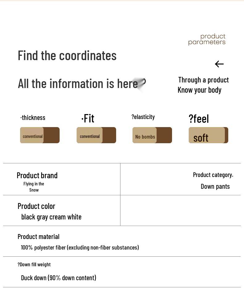 XueZhongFei Women's Casual Warm Down Pants