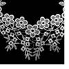2PCS Water-soluble Lace Embroidery Hollow Corsage Collar Flower DIY Fake Collar Lace Accessories Wedding Dress Collar Decoration