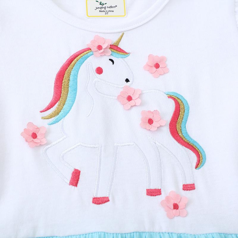 Summer Cross-Border Girls' Skirts: Stylish European & American Round Neck Dress with Short Sleeves for Little Girls