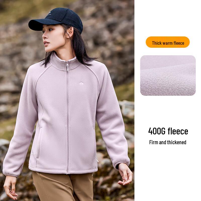 Women's 400g Thickened Stand-Up Collar Fleece Jacket