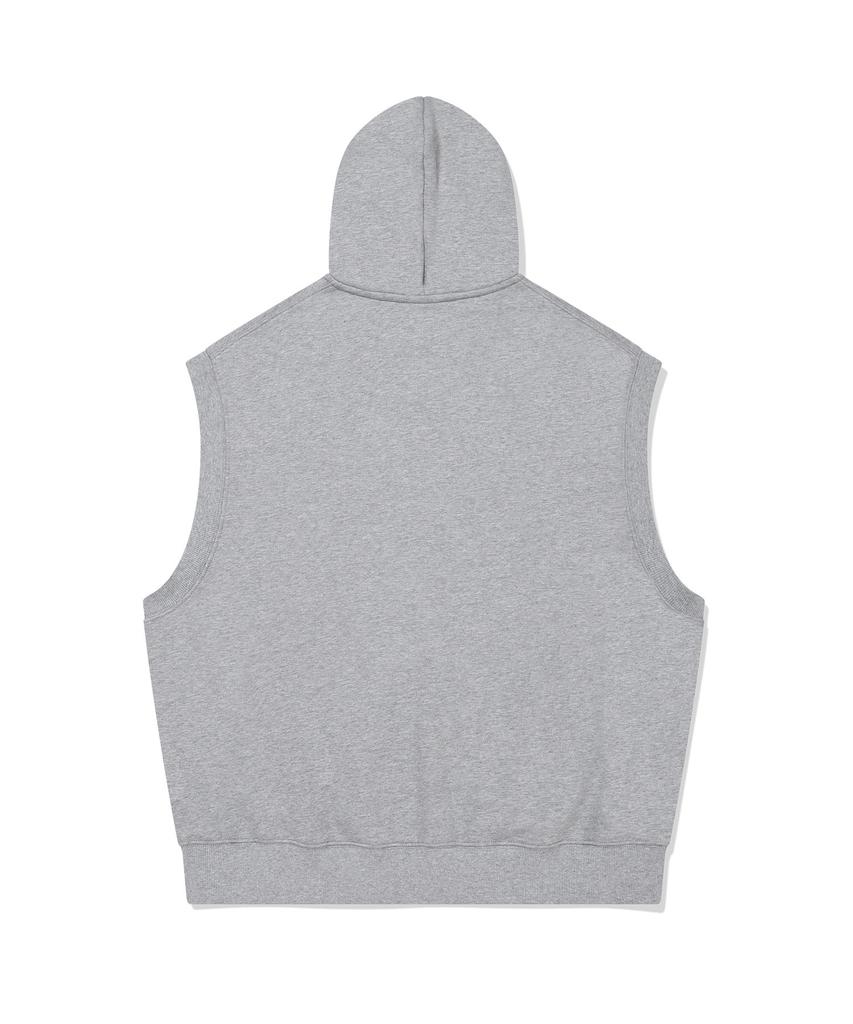 Wacky Willy Kiki Sleeveless Zip-Up Hoodie Gray