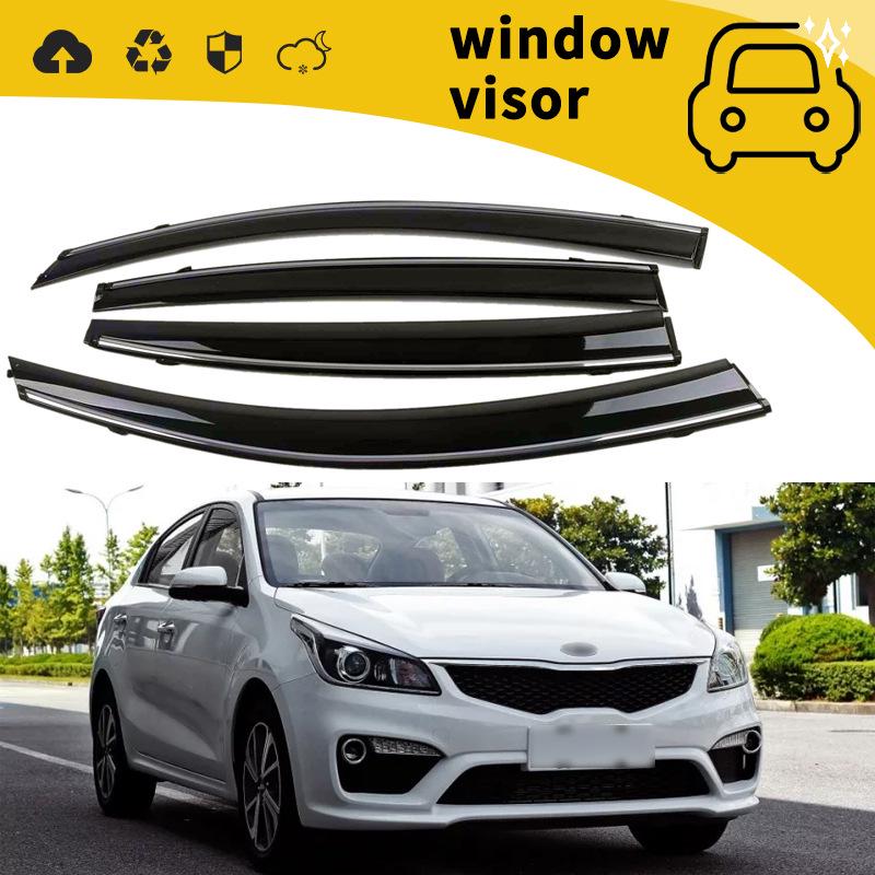 Kia K-Series (2011-2020) Car Door Rain Visor, Window Eyebrow for All-Weather Protection and Styling