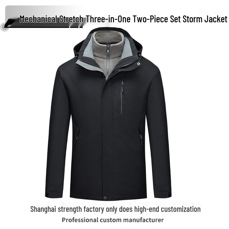 

Men s Winter Windproof 3-in-1 Detachable Fleece Jacket 3XL
