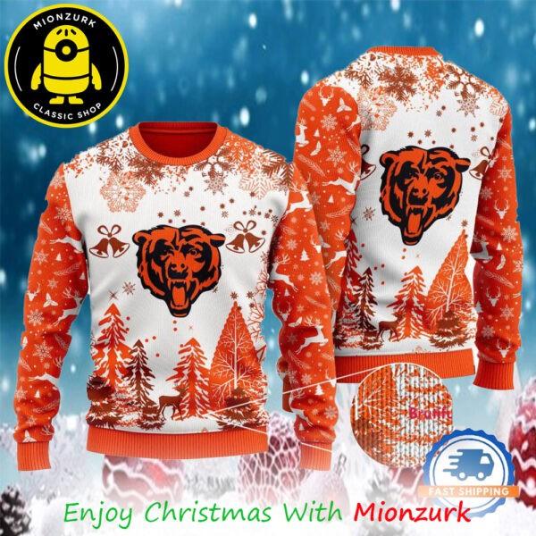 

Chicago Bears Logo Football Team Special Xmas Tree 2025 Ugly Sweater Gift For Fa Unisex T-Shirt M