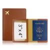 Étui pour passeport en cuir synthétique pour homme et femme, porte-cartes de crédit, porte-cartes de visite, porte-monnaie de voyage