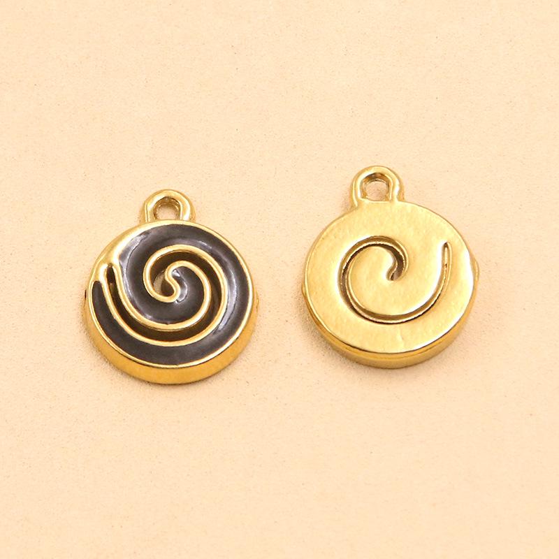 

Two Styles: Stainless Steel Enamel Mosquito Coil Pendant for DIY Earrings & Necklaces 1 piece