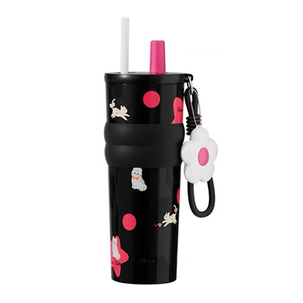 

Вакуумная кружка большой вместимости с ручкой, кружка-термос, новая термокружка для дома и офиса чёрный