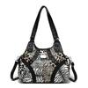 Women Leopard Print Shoulder Bag, Retro Animal Pattern Soft PU Leather Hobo Handbag, Casual Multi-pocket Crossbody Purse with Adjustable Strap Daily