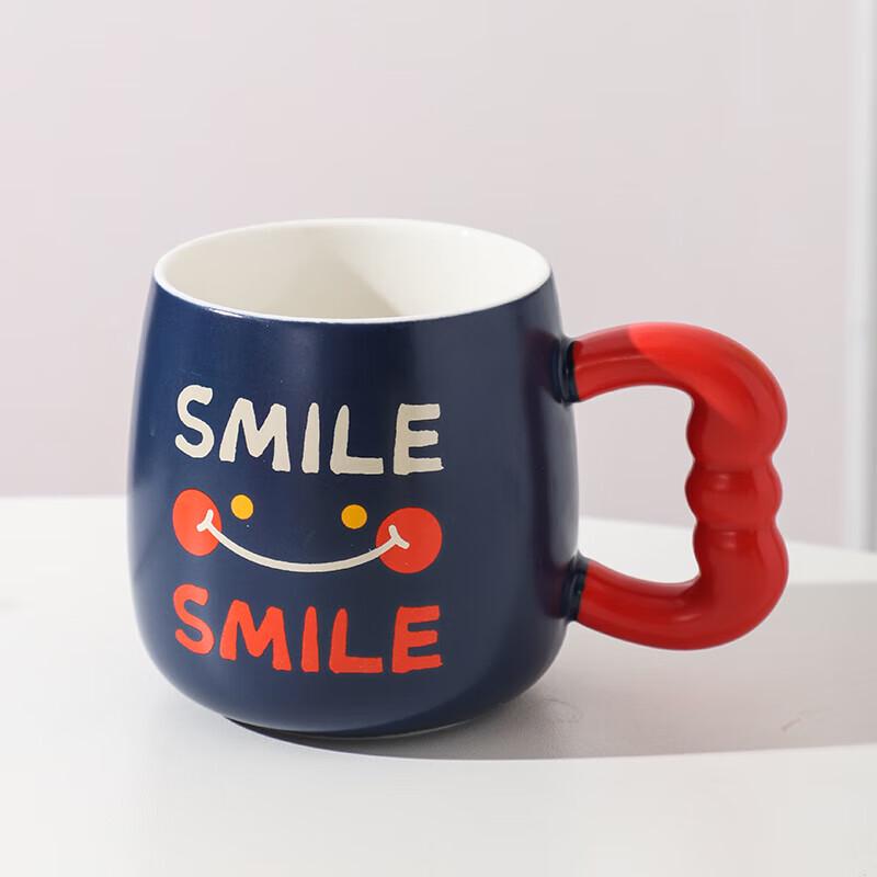 XIDERUN Smile Couple Ceramic Mug with Lid