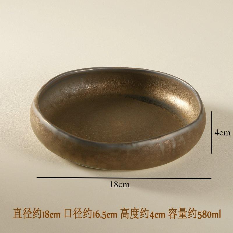

Coarse Pottery Dinner Plate Ceramic Steak Plate Pasta Dish Sushi Plates Dessert Bowl Fruit Plates Salad Bowl Snack Bowls Tray