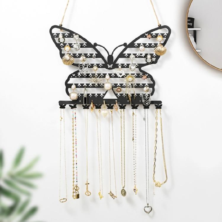 Stylish Butterfly Wall Mounted Jewelry Organizers Decoration for Necklace Rings Bracelet Display Household Use