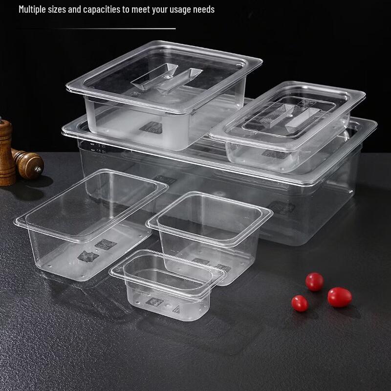 KANGFUTAO Transparent Plastic Gastronorm Food Pan