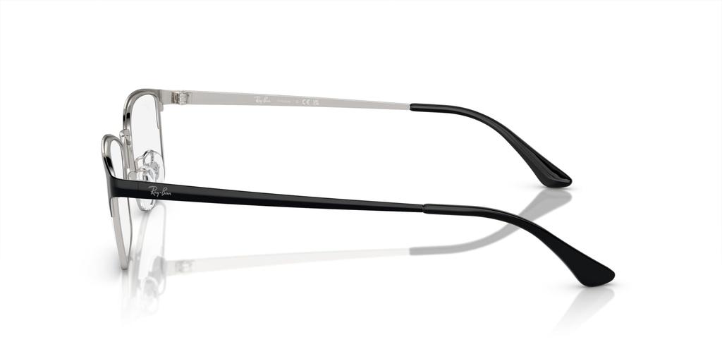 Eyeglasses 0RX8772D SILVER VISTA 1235 56 BLACK ON Asian Fit Polarized [Ray-Ban] (Silver/Black)