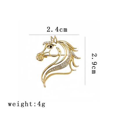 Horse Brooch High-Quality Hollow Horse Pin Broach Pin Delicate Pony Jewelry For Special Occasions Clothing Women