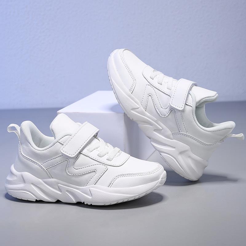 

Детская обувь Мальчики Маленькие белые туфли Кожаная поверхность Среднего возраста мальчики старшего возраста Ученики начальной школы Кеды Сетчатая поверхность Девочки белые кроссовки 40 белый