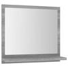 VidaXL Wall-Mounted Bathroom Mirror Vanity Mirror Makeup Mirror Bathroom Interior Sonoma Grey 815634