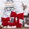 Red Velvet 3D Christmas Bow Ornament for Tree Decoration