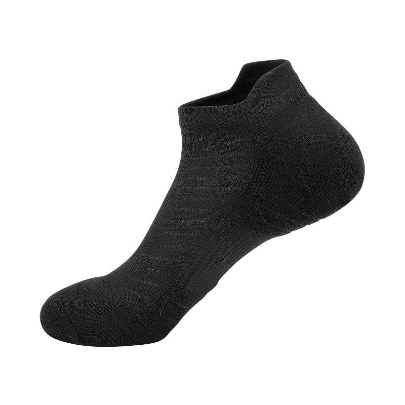 

Professional Marathon Running Socks Men S Towel Bottom Thickened Sweat-Absorbing Non-Slip Shock-Resistant Short Badminton Socks чорний