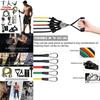Vielseitiges 11-teiliges/Set Widerstandsbänder Übungs-Gummischläuche für Heim-Fitnessstudio-Training