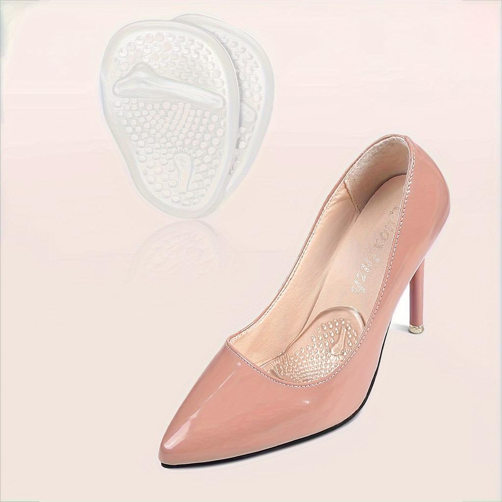 1/3pair-Silicone Gel Half-size Shoe Pads For The Forefoot, Anti-Slip Thickened Massage Pads