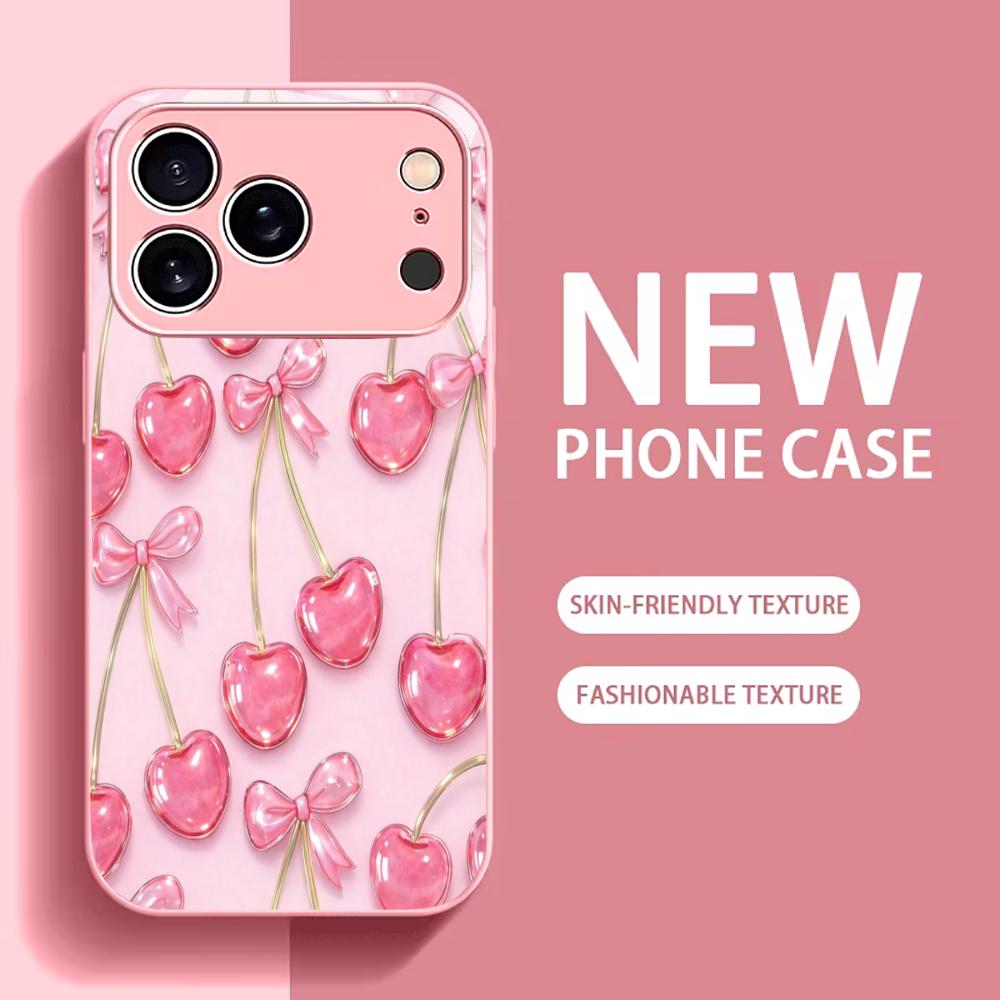 Pink Female Exquisite Protective Case Phone Case Metallic Paint Glass PhoneCase for iPhone 17 16 15 14 13pm Pro Plus Madam