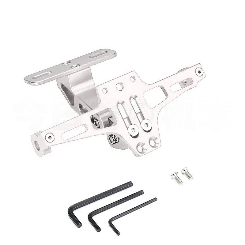 Turn Signal Light Bracket Motorcycle Accessories with LED Light Motorcycle License Number Plate Holder Frame CNC Aluminum