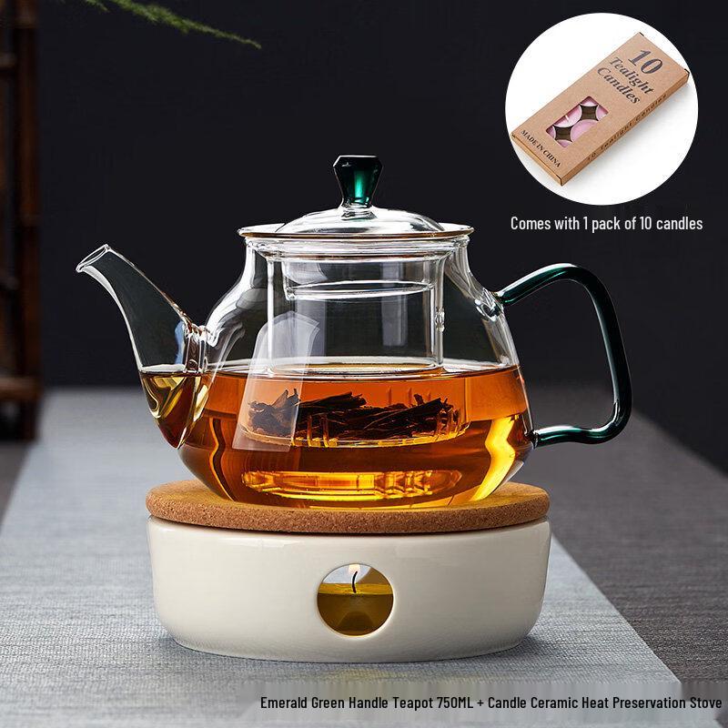 ZISIZ Heat-Resistant Glass Teapot for Home