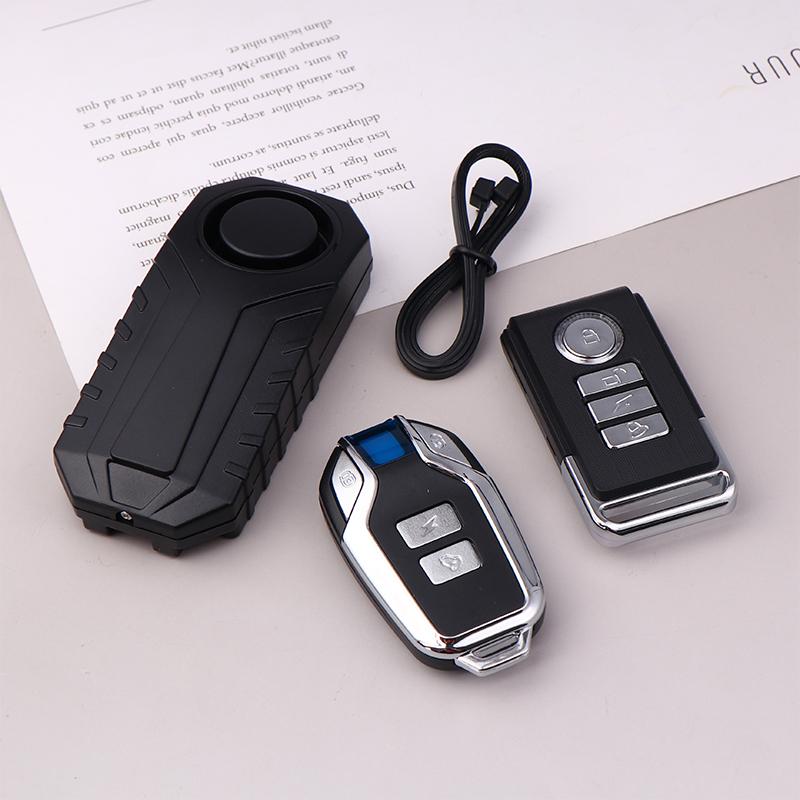 Bicycle Motorcycle Vibration Alarm Bike Alarm Remote Control Wireless Anti-Theft Alarm 113Db Triggered Vibration Sensor