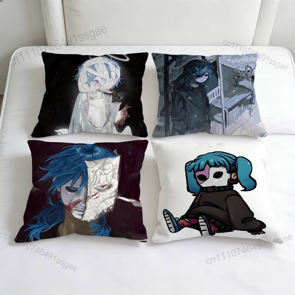 Game Sally Face Square Pillow Cover Decorative Throw Pillow Case for Sofa Couch Bed Home Car Living Room Decoration