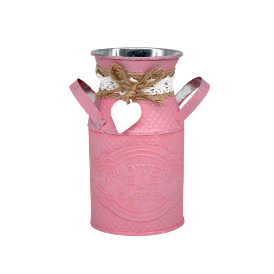 Runder zylindrischer Blumen-Kunst-Garten-Blumentopf-Übertopf aus Eisen, Wohnzimmer-Dekoration