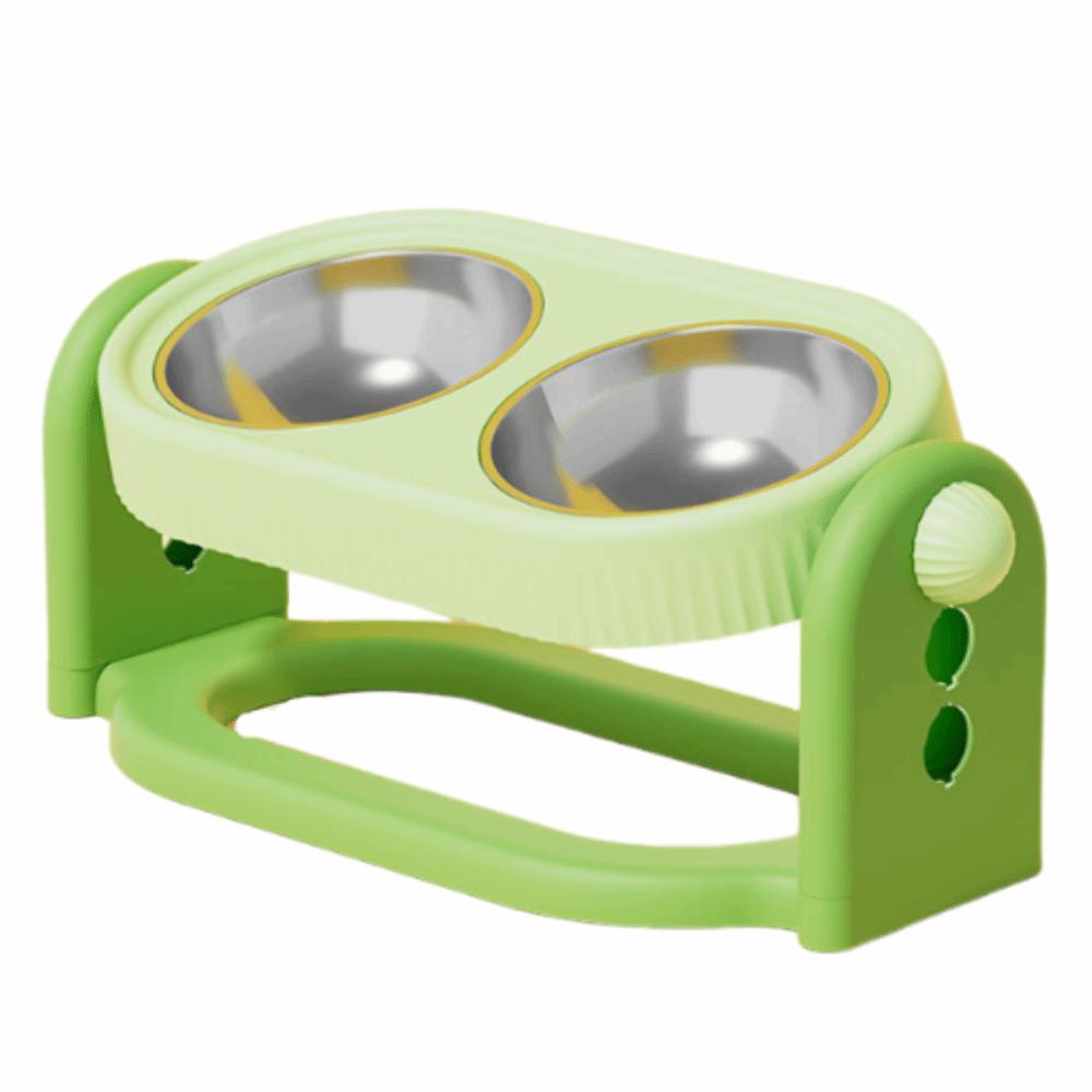 

Вращающаяся миска для питомца на высокой ножке, нескользящая, контейнер для воды для питомца, бытовая зелёный