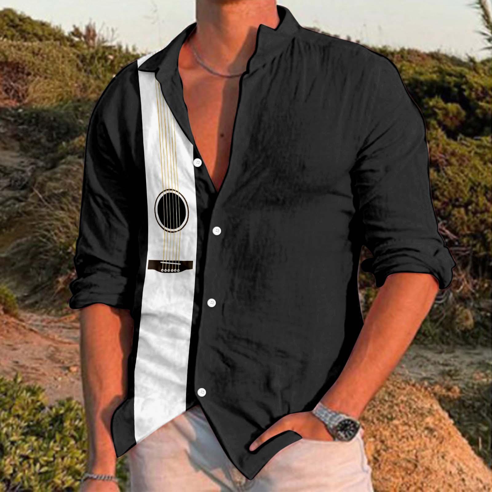 

Мужская осенняя повседневная хлопковая рубашка с принтом, приталенная классическая рубашка с длинными рукавами, верхняя блузка L белый