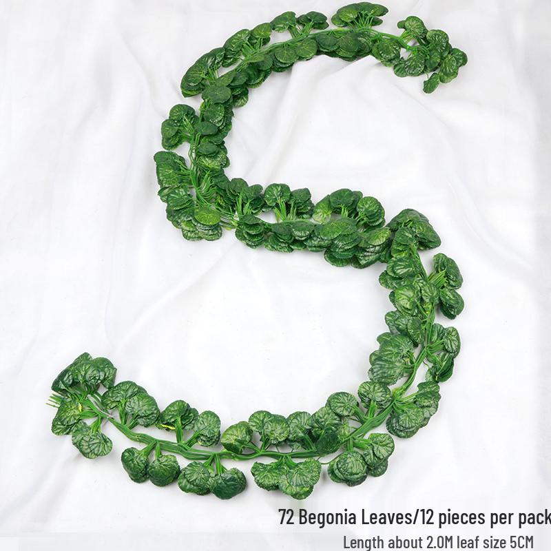 Rattan Faux Green Leaves & Vines - Decorative Plastic Flower Vines for Water Pipes & Air Conditioning Cover