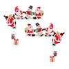Decorazione d'Angolo per Telaio Porta di Natale in Legno con Design di Babbo Natale, Pupazzo di Neve, Renna, Ciondoli Regalo da Appendere per Decorazione Natalizia della Casa