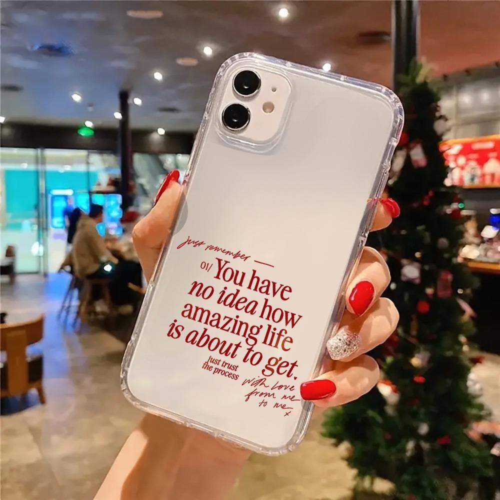 Red Valentines Quote Aesthetic Christian Clear Case Cover for iPhone 17 Pro Max Cases iPhone 16 11 12 13 14 15 7 8 Plus XS XR X