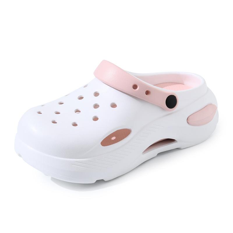 Summer new women's hole shoes non-slip round head wear-resistant fashion solid color leisure outdoor beach