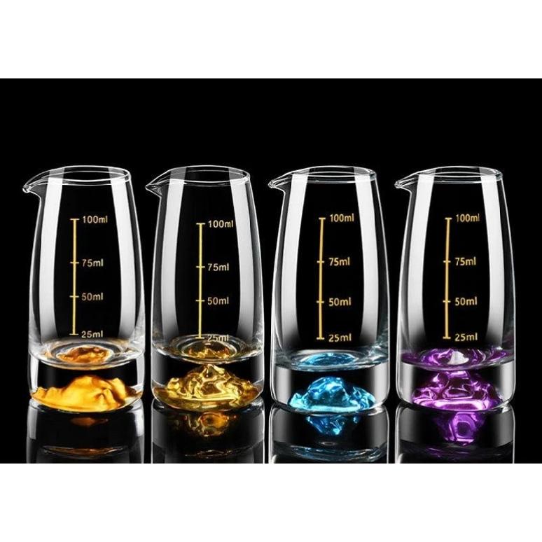 Crystal Liquor Spirits Shot Glasses Share Pot with Scale Wine Glasses Whiskey Glass Spirits Vodka Brandy Wine Dispenser