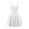 Women's Summer Floral Lace Princess Dress - Slim, Fluffy, Layered, Strappy Short Dress