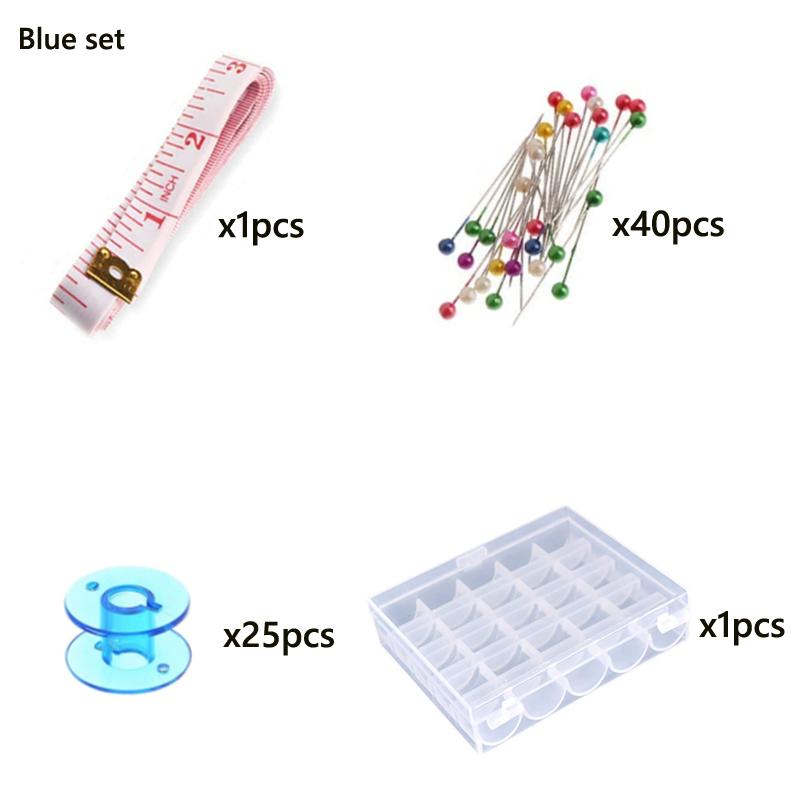 Leere Spulen Nähmaschinenspulen Klarsichtplastik-/Metallspulen und Aufbewahrungsbox Nähmaschinenzubehör Werkzeuge