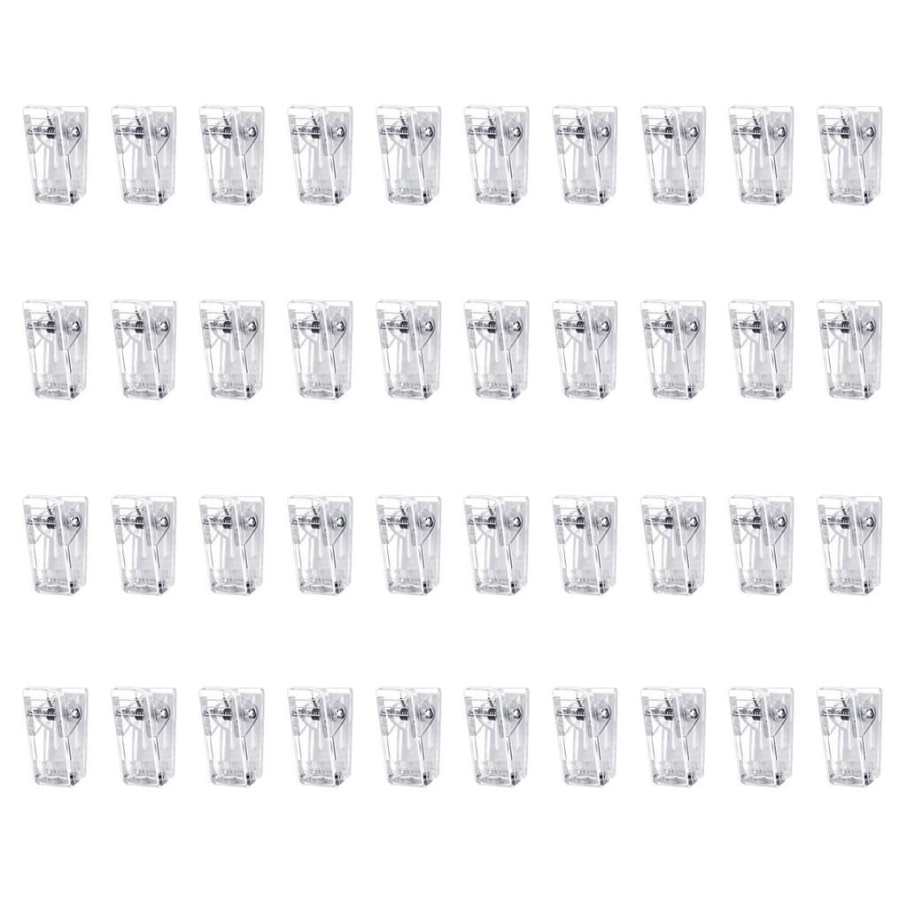 Opakowanie 40/100 przezroczystych samoprzylepnych klipsów-organizerów ściennych, praktyczne uchwyty ścienne, solidne samoprzylepne klipsy do wszechstronnego użytku