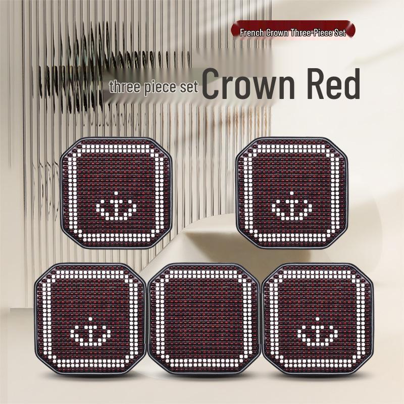 Sommer Bilseteputesett - Pustende, Ventilert, Design med treperler, 3 deler for komfortabel kjøring