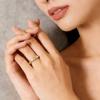 Ring Gold Oblique Stripe Diamond Simple Ring Highlight Jewelry