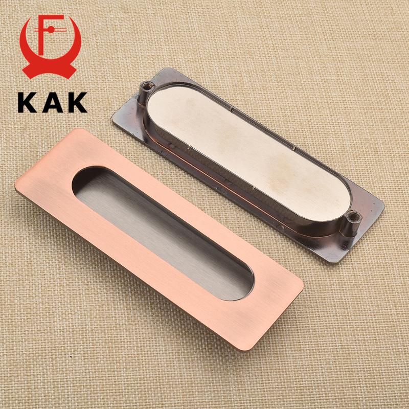 KAK Hidden Door Handles Zinc Alloy Tatami Recessed Pull Sliding Door Handles Bedroom Cabinet Handle Furniture Handle Hardware