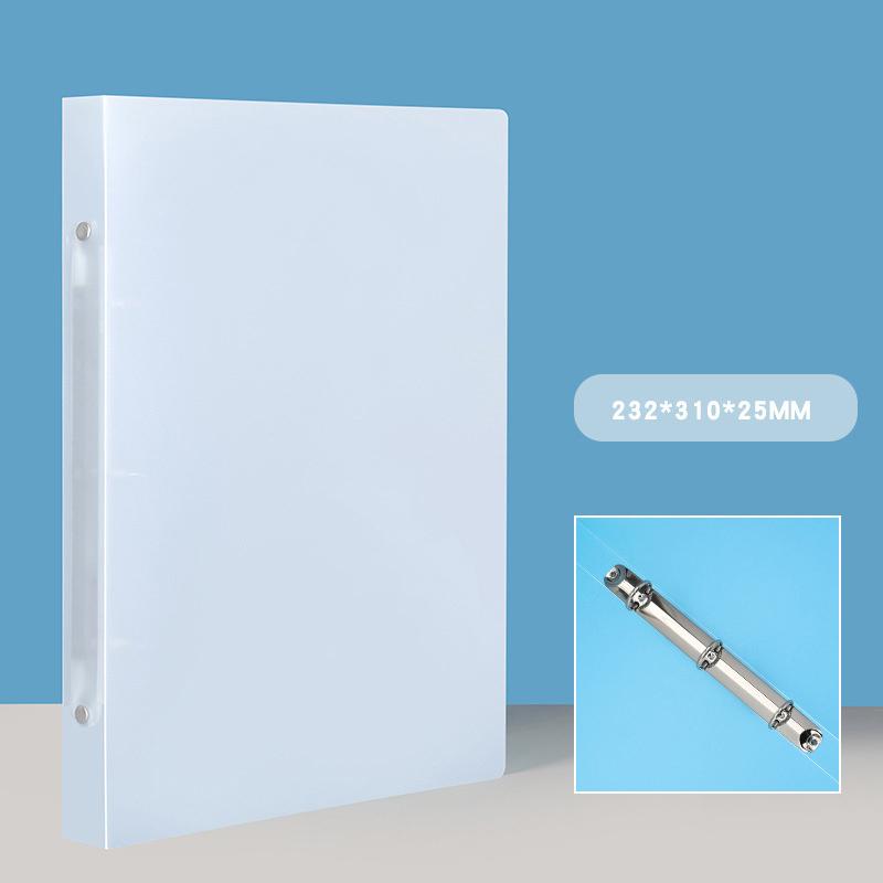 

1Pcs A4 Perforated Folder Candy-Colored Transparent O-Shaped 2-Hole, 3-Hole, 4-Hole Waterproof File Folder Binder 312mm білий