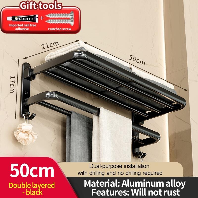 Hardware Hangers Towel Racks Without Drilling Bathroom Storage Racks Toilet Wall Hangers Bath Towel Racks Towel Rods