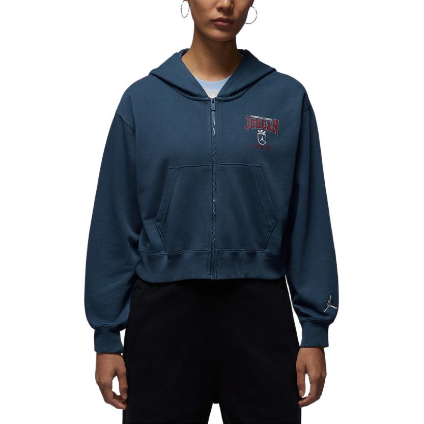 

Jordan Women s Fleece Full-Zip Hoodie Blue IO9536-479 S
