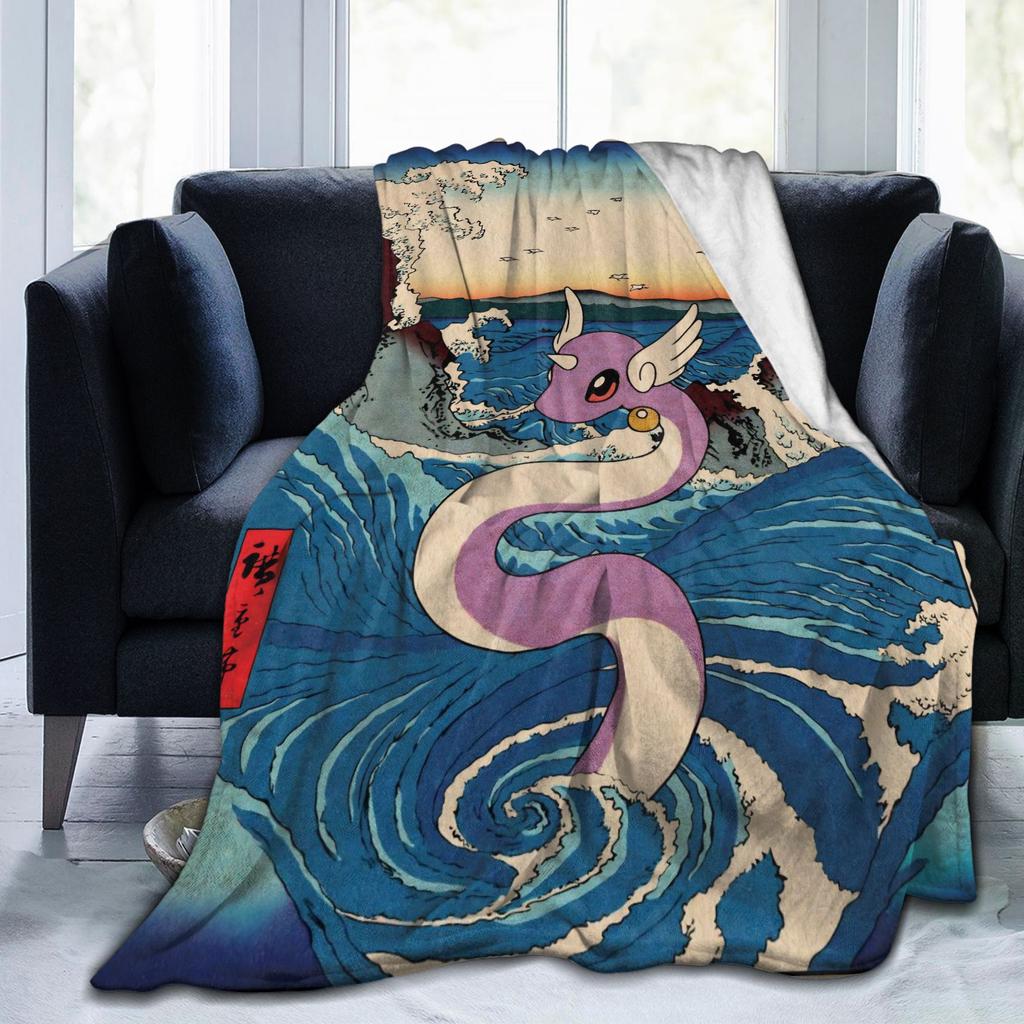 Pokemones Japanese Vintage Blanket Flannel Spring/Autumn Breathable Warm Throw Blanket for Bed Outdoor Rug Piece