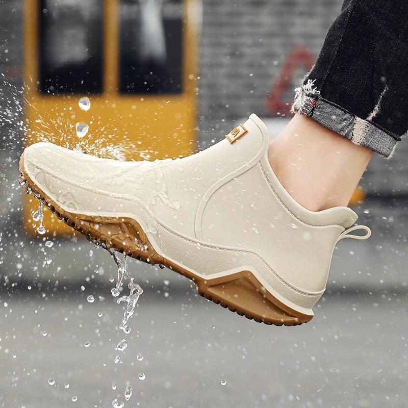 Short Tube Rain Boots Men and Women Waterproof Shoes Fishing Rain Boots Non-slip Wear-resistant Takeaway Kitchen Work Rubber Shoes