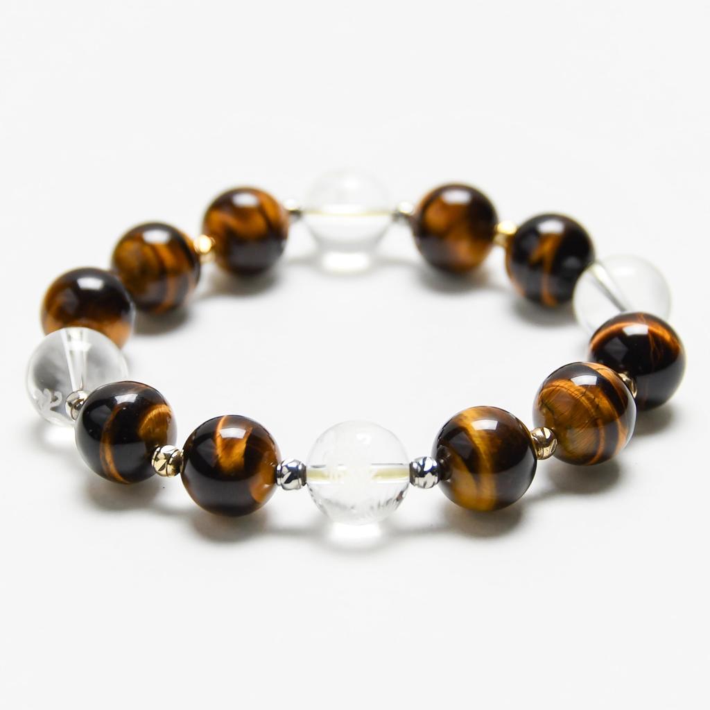Jewelry Town Shosenkyo Tiger Eye Bracelet with Four Gods Engraved 12mm Tiger Eye Power Natural Good and Feng Shui [Eigado] Crystal, Beads, Stone,