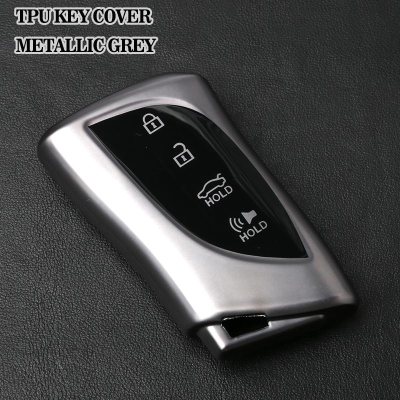 For Lexus Key Fob Cover Keychain For Es 260 Es350 Gs300 Gs350 Gs430 Gs450H Is250 350 Ls460 600H Tpu Gray Accessories